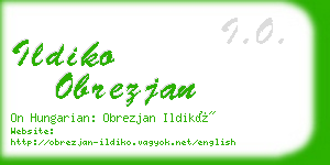 ildiko obrezjan business card